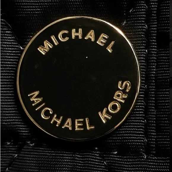 MICHAEL Michael Kors Black Quilted Belted Jacket | Gold Hardware | Size S (NWOT) - Picture 9 of 12